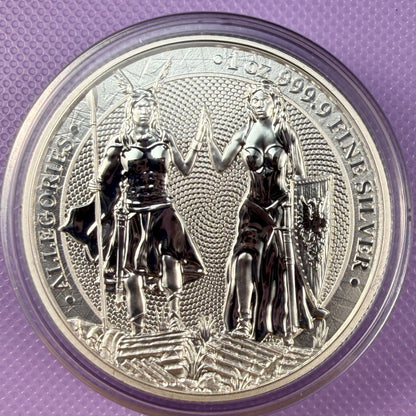 2023 Germania Alegorías Galia y Germania Moneda BU con Certificado de Autenticidad