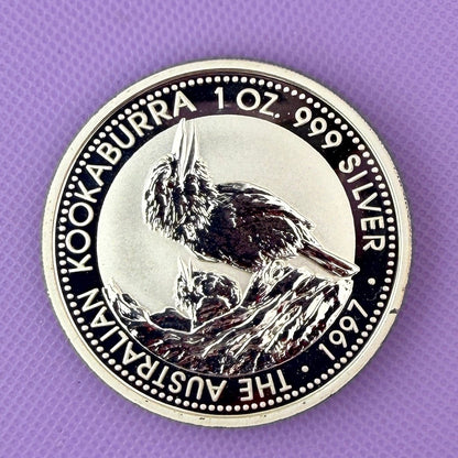 1997 Australia Kookaburra 1 oz Silver Coin Perth Mint .999 Fine Silver BU