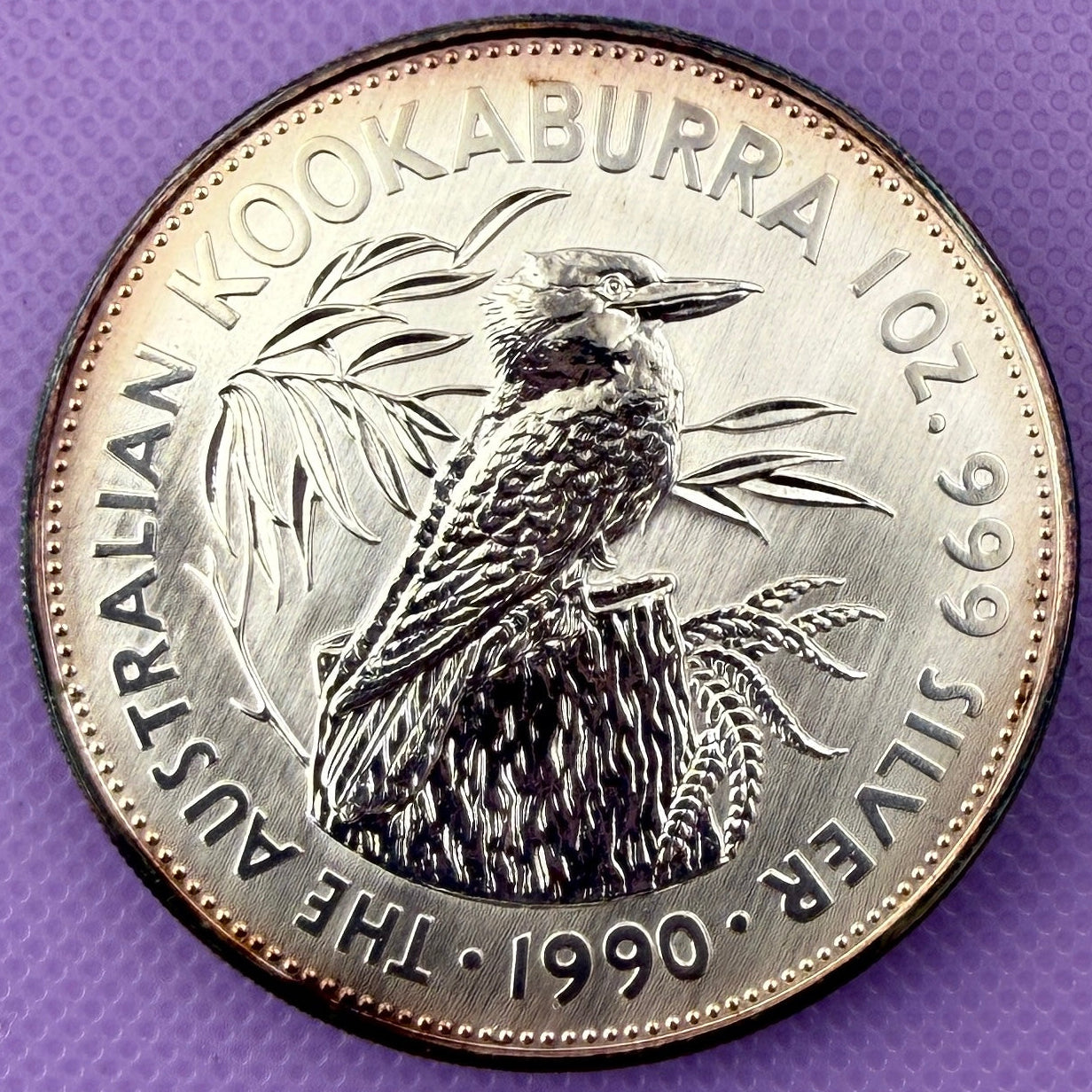 1990 Australia Kookaburra 1 oz Silver Coin .999 Fine Silver Coin