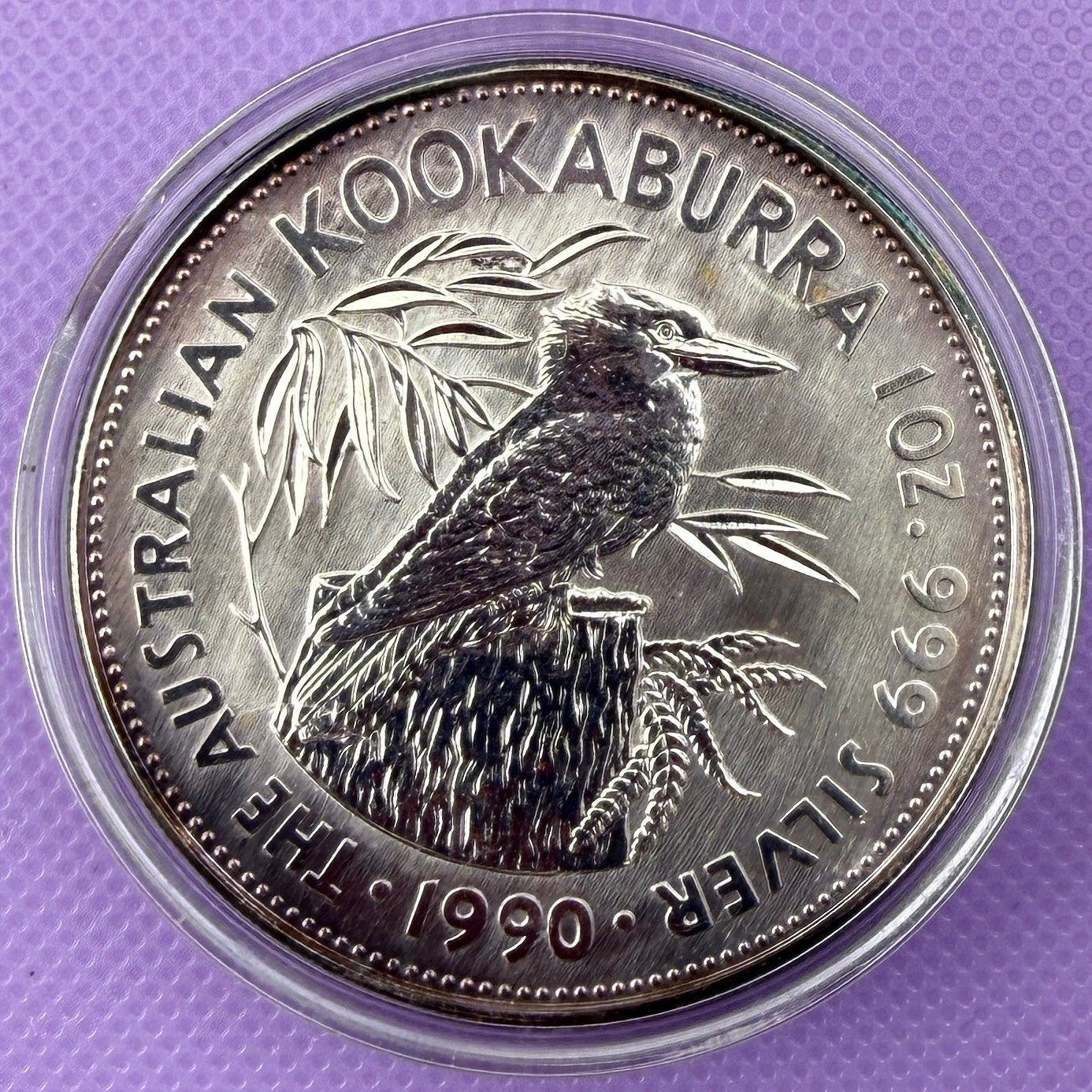 1990 Australia Kookaburra 1 oz Silver Coin .999 Fine Silver Coin