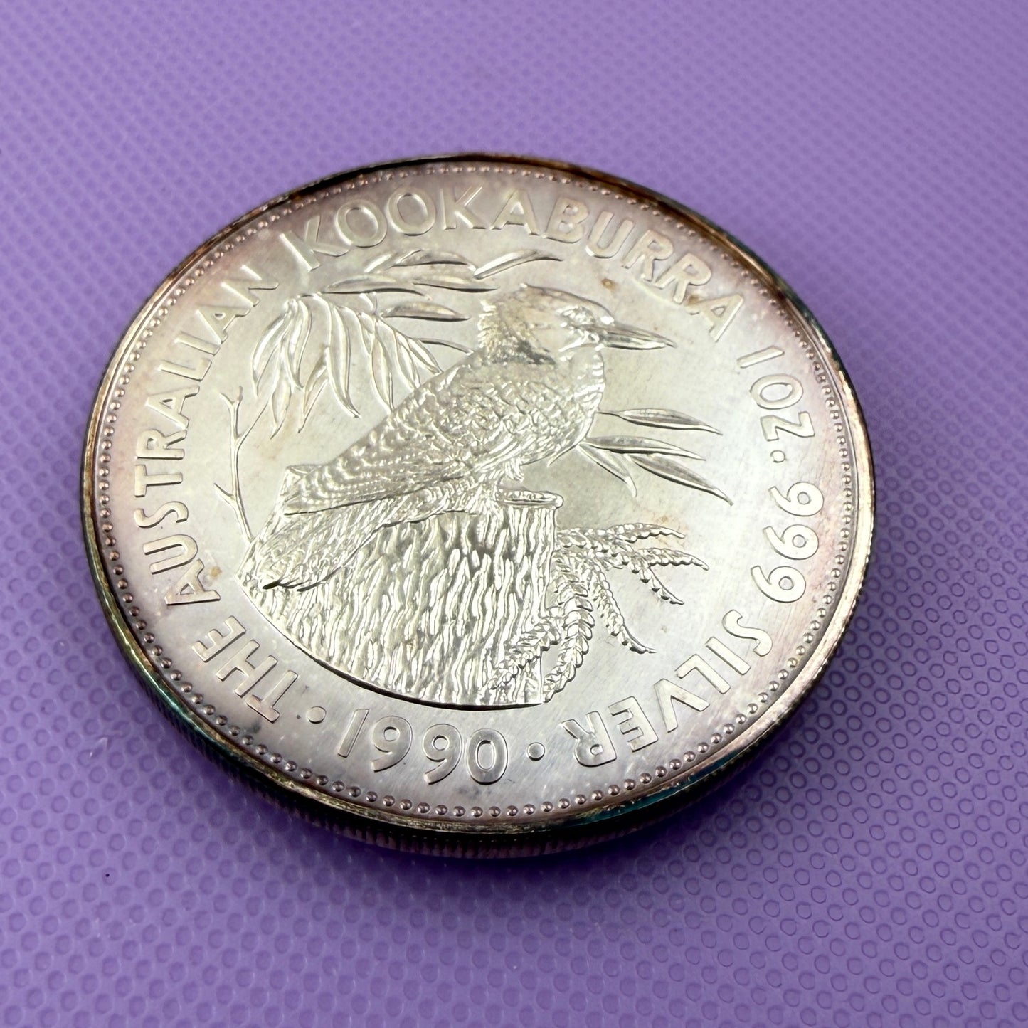1990 Australia Kookaburra 1 oz Silver Coin .999 Fine Silver Coin