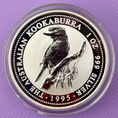 1995 Australia Kookaburra 1 oz Silver Coin .999 Fine Silver Coin