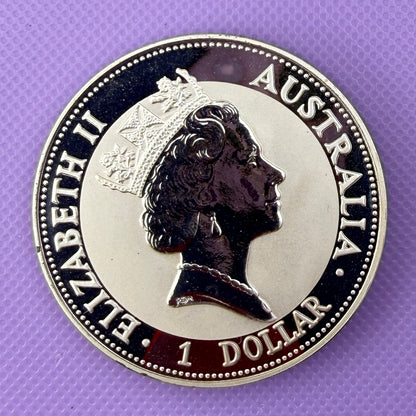 1992 Australia Kookaburra 1 oz Silver Coin .999 Fine Silver Coin