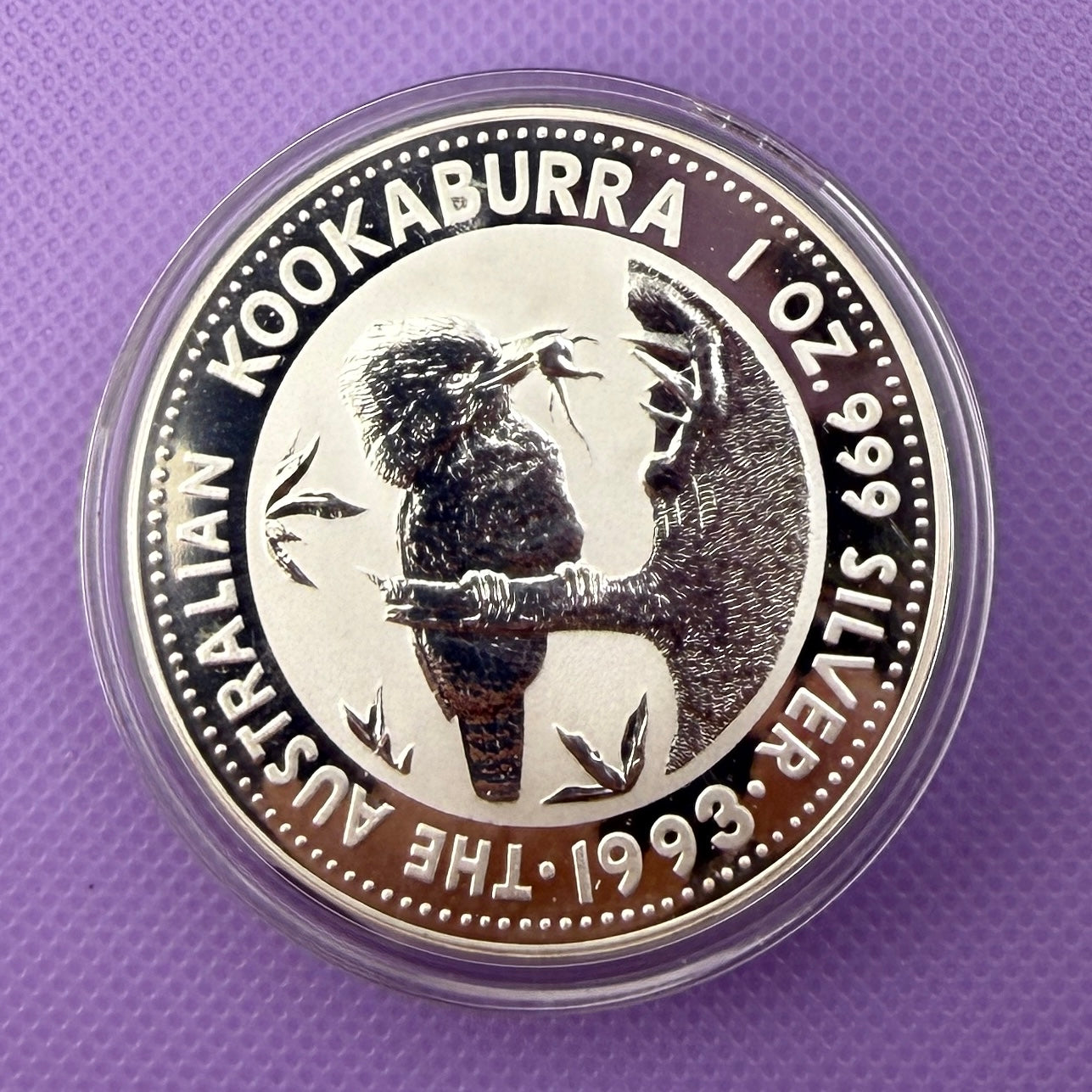 1993 Australia Kookaburra 1 oz Silver Coin .999 Fine Silver Coin
