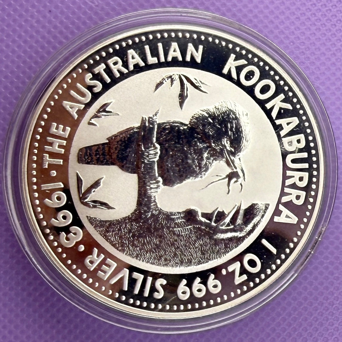 1993 Australia Kookaburra 1 oz Silver Coin .999 Fine Silver Coin