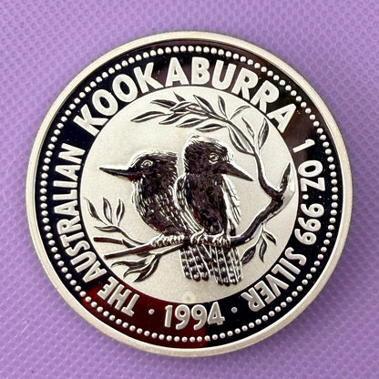 1994 Australia Kookaburra 1 oz Silver Coin .999 Fine Silver Coin