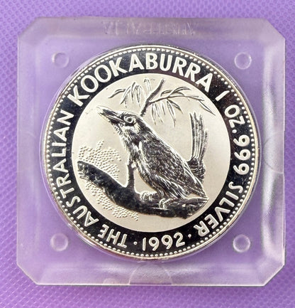 1992 Australia Kookaburra 1 oz Silver Coin .999 Fine Silver Coin