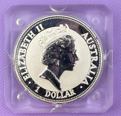 1992 Australia Kookaburra 1 oz Silver Coin .999 Fine Silver Coin
