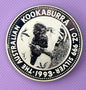 1993 Australia Kookaburra 1 oz Silver Coin .999 Fine Silver Coin