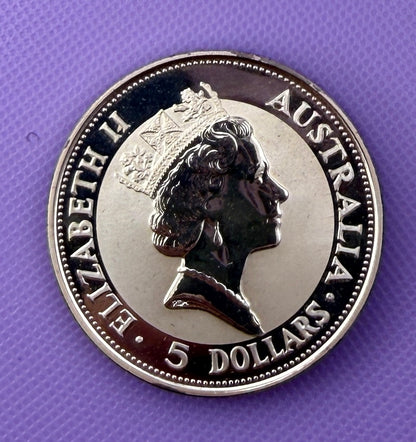 1991 Australia Kookaburra 1 oz Silver Coin .999 Fine Silver Coin