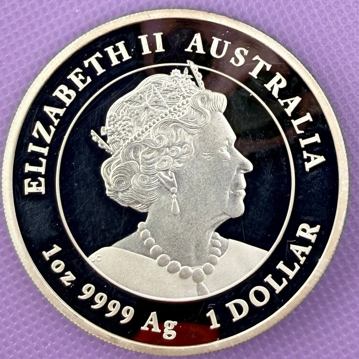 2022 Australia Lunar Series III Year of the Tiger 1 oz Colorized Proof Silver Coin