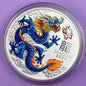 2024 Australia Lunar Series III Year of the Dragon 1 oz Colorized Silver Coin