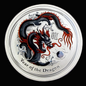 2012 Australia Year of the Dragon 1 oz Silver Black Ice Dragon Colorized Coin Perth Mint Lunar Series II