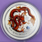 2012 Australia Year of the Dragon 1 oz Silver Colorized Coin Perth Mint Lunar Series II