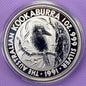 1991 Australia Kookaburra 1 oz Silver Coin .999 Fine Silver Coin BU