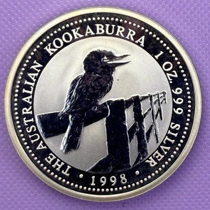 1998 Australia Kookaburra 1 oz Silver Coin .999 Fine Silver Coin BU