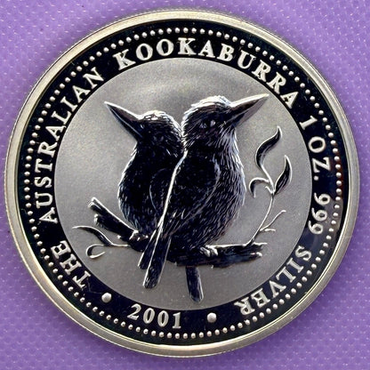 2001 Australia Kookaburra 1 oz Silver Coin .999 Fine Silver Coin BU