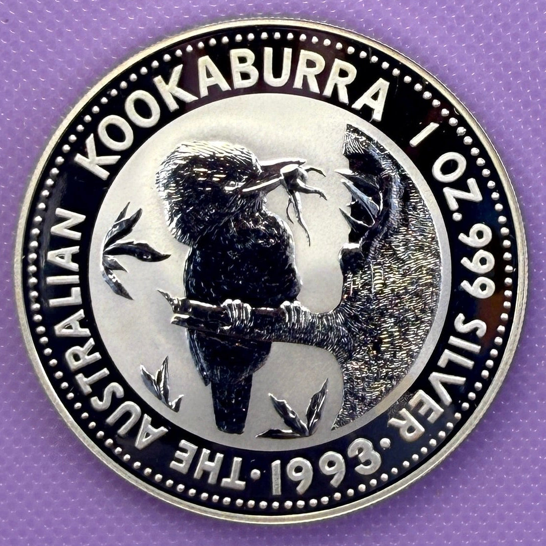 1993 Australia Kookaburra 1 oz Silver Coin .999 Fine Silver Coin BU