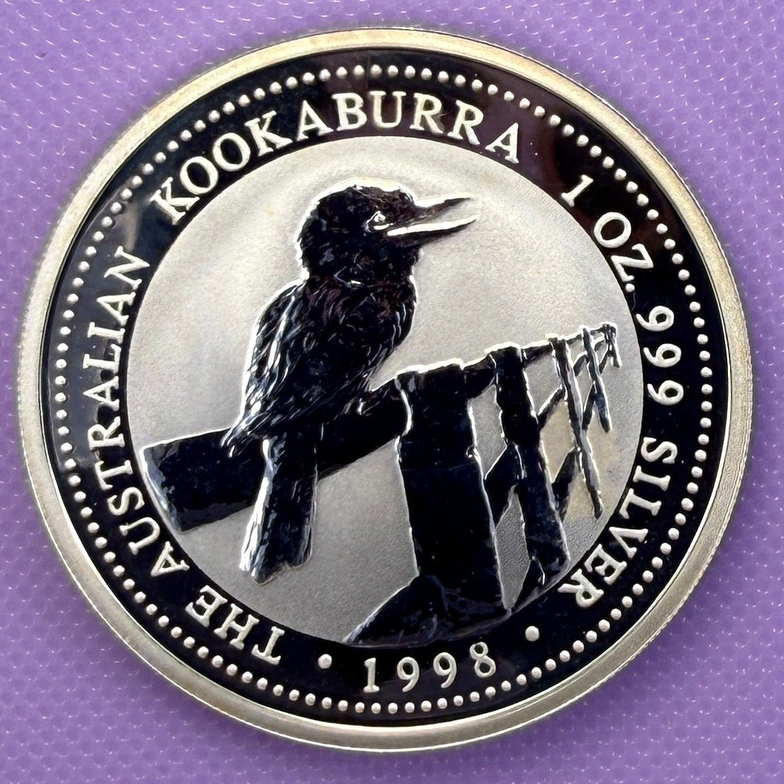 1998 Australia Kookaburra 1 oz Silver Coin .999 Fine Silver Coin BU