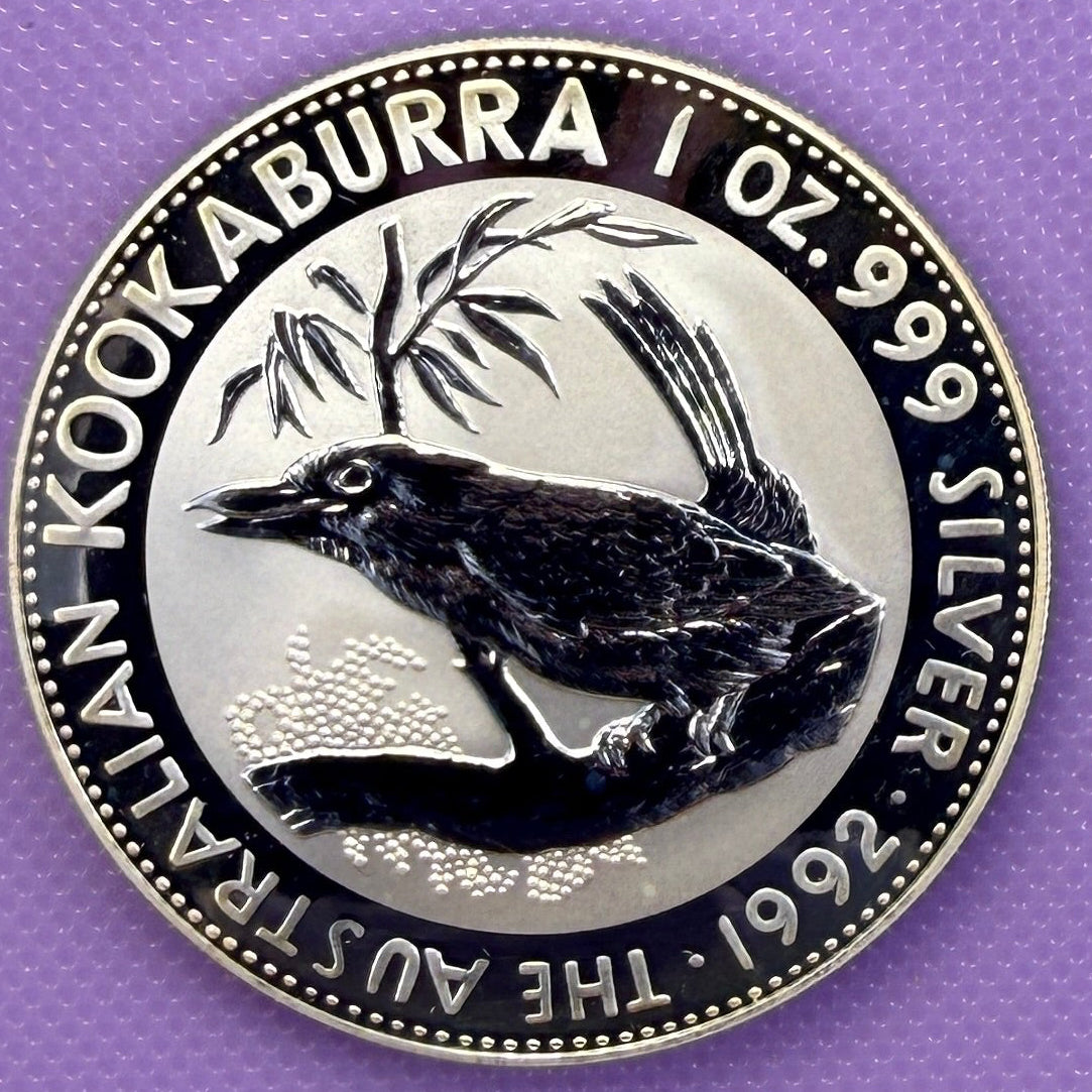 1992 Australia Kookaburra 1 oz Silver Coin .999 Fine Silver Coin BU