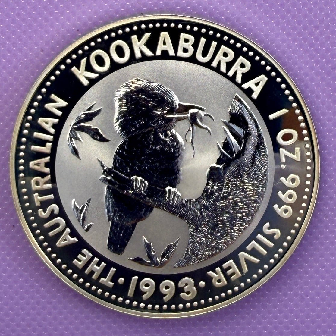 1993 Australia Kookaburra 1 oz Silver Coin .999 Fine Silver Coin BU