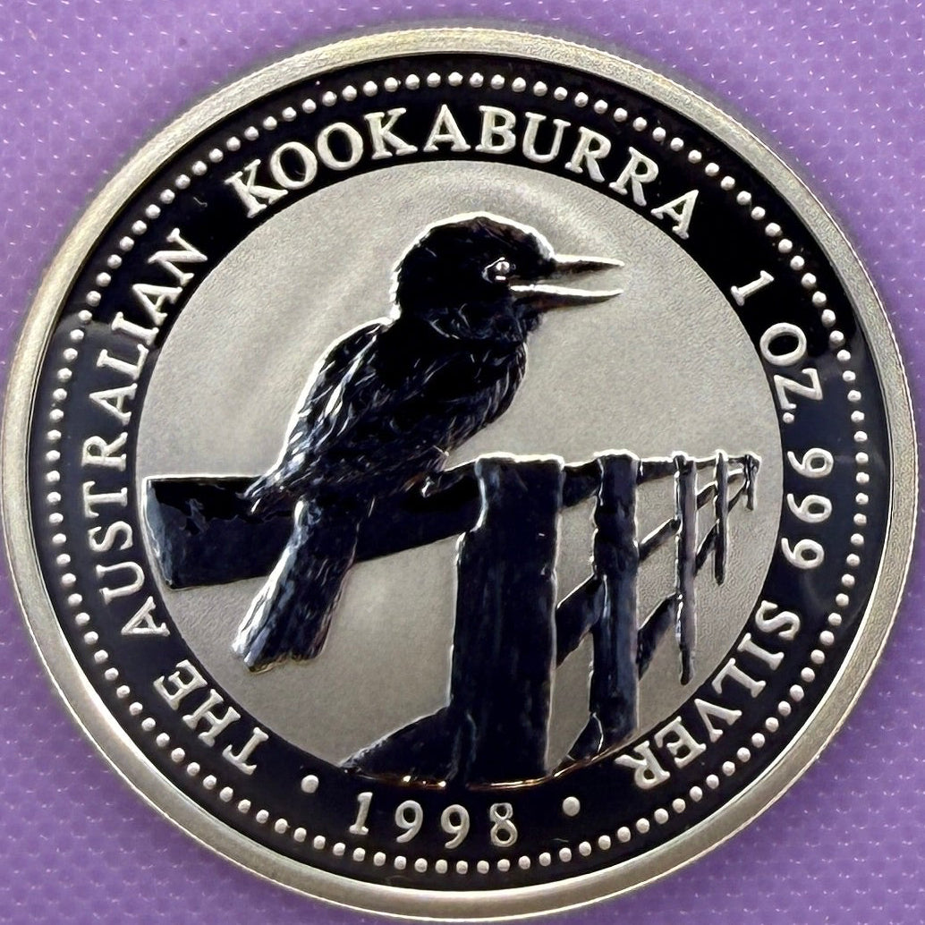 1998 Australia Kookaburra 1 oz Silver Coin .999 Fine Silver Coin BU