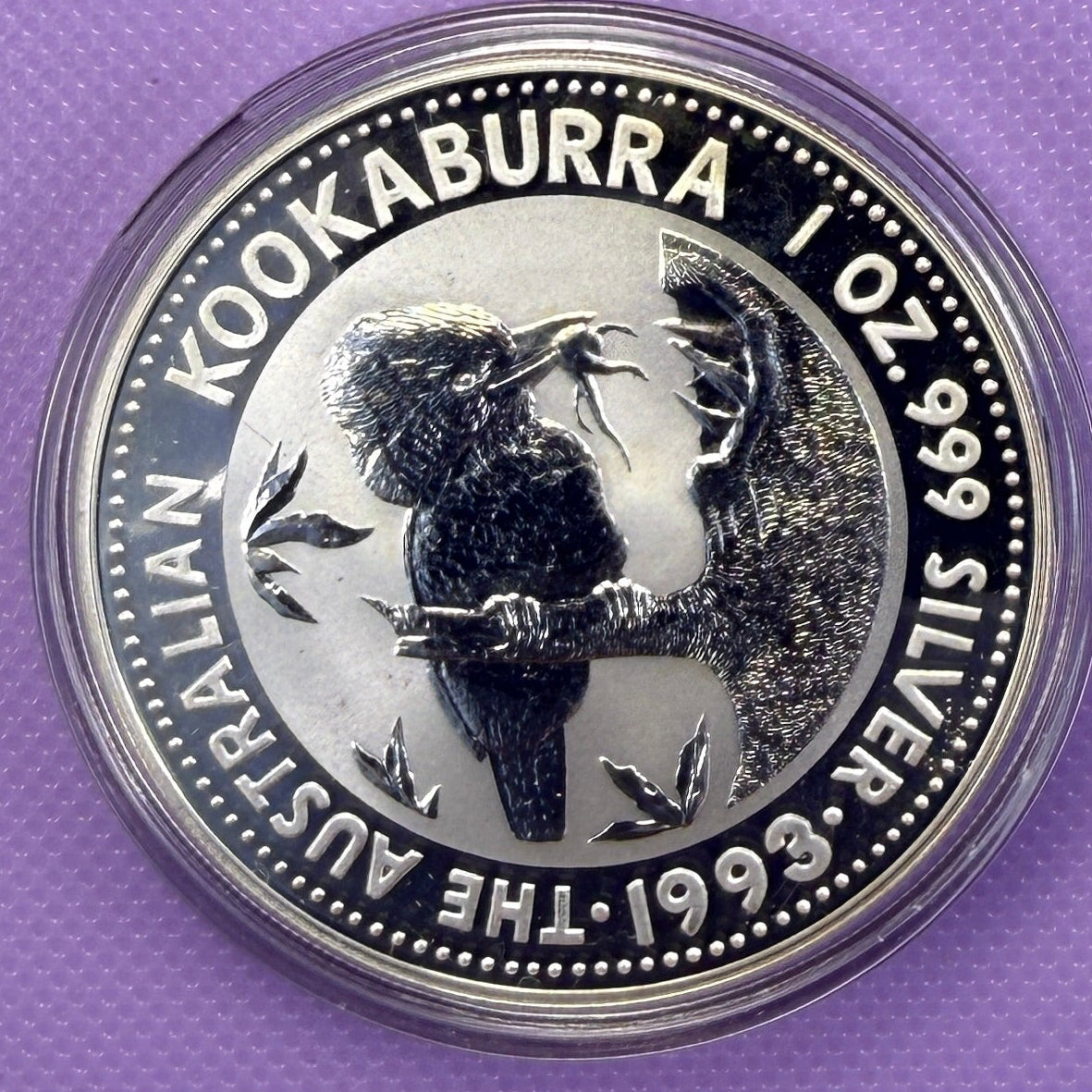 1993 Australia Kookaburra 1 oz Silver Coin .999 Fine Silver Coin BU