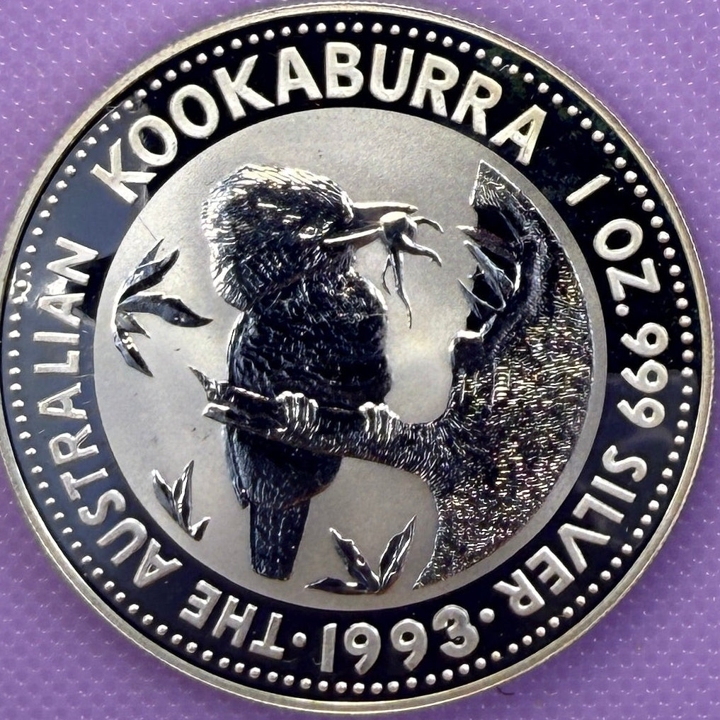 1993 Australia Kookaburra 1 oz Silver Coin .999 Fine Silver Coin BU