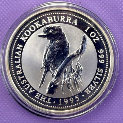 1995 Australia Kookaburra 1 oz Silver Coin .999 Fine Silver Coin BU