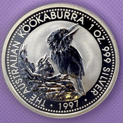 1997 Australia Kookaburra 1 oz Silver Coin .999 Fine Silver Coin BU