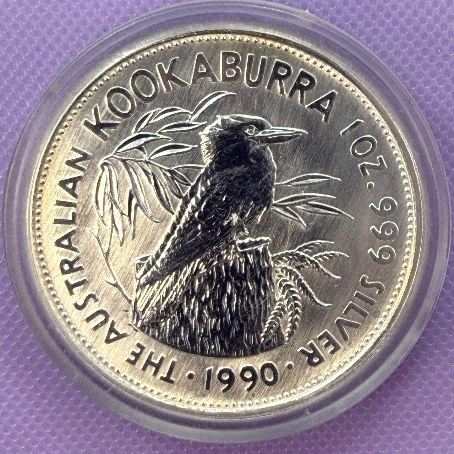 1990 Australia Kookaburra 1 oz Silver Coin .999 Fine BU