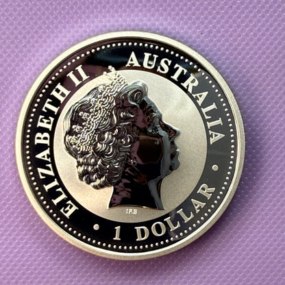 1999 Australia Lunar Series I Year of the Rabbit 1 oz Silver Coin