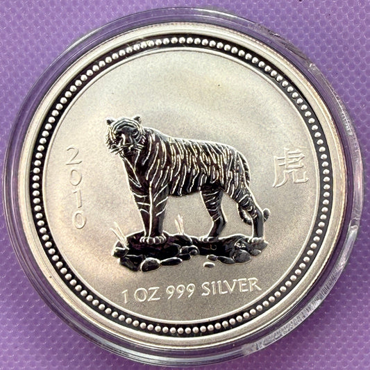 2007-2010 Australia Lunar Series I Year of the Tiger 1 oz Silver Coin