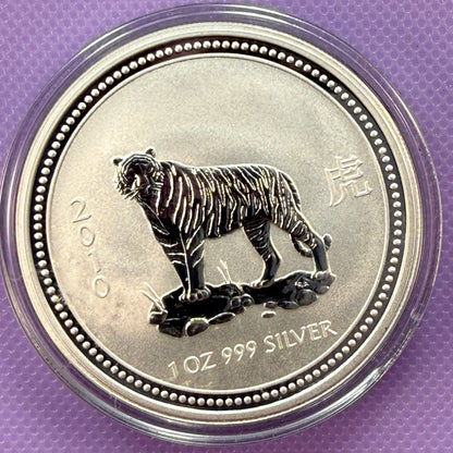 2007-2010 Australia Lunar Series I Year of the Tiger 1 oz Silver Coin