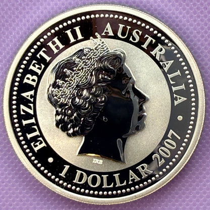 2007-2010 Australia Lunar Series I Year of the Tiger 1 oz Silver Coin