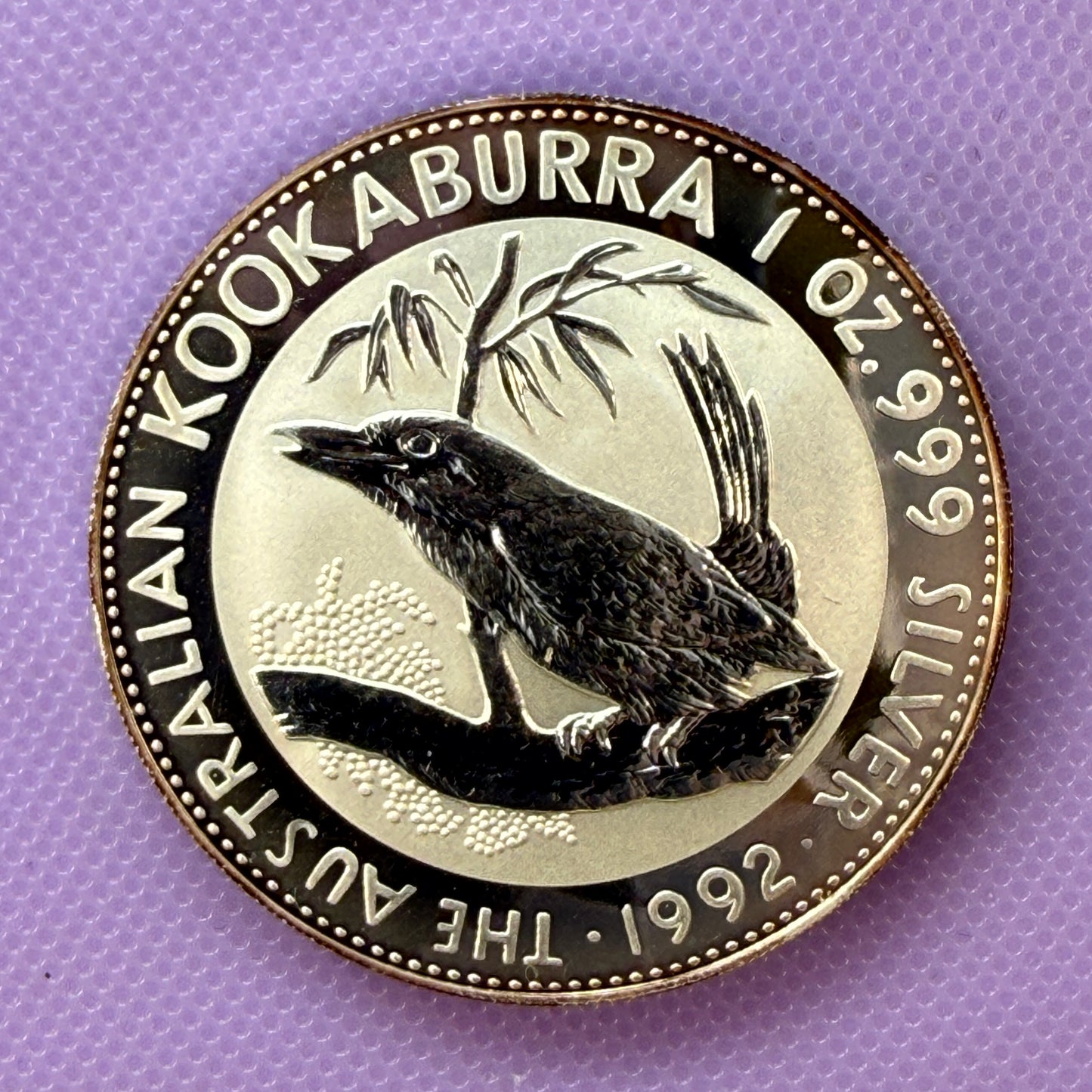 1992 Australia Kookaburra 1 oz Silver Coin .999 Fine Silver Coin