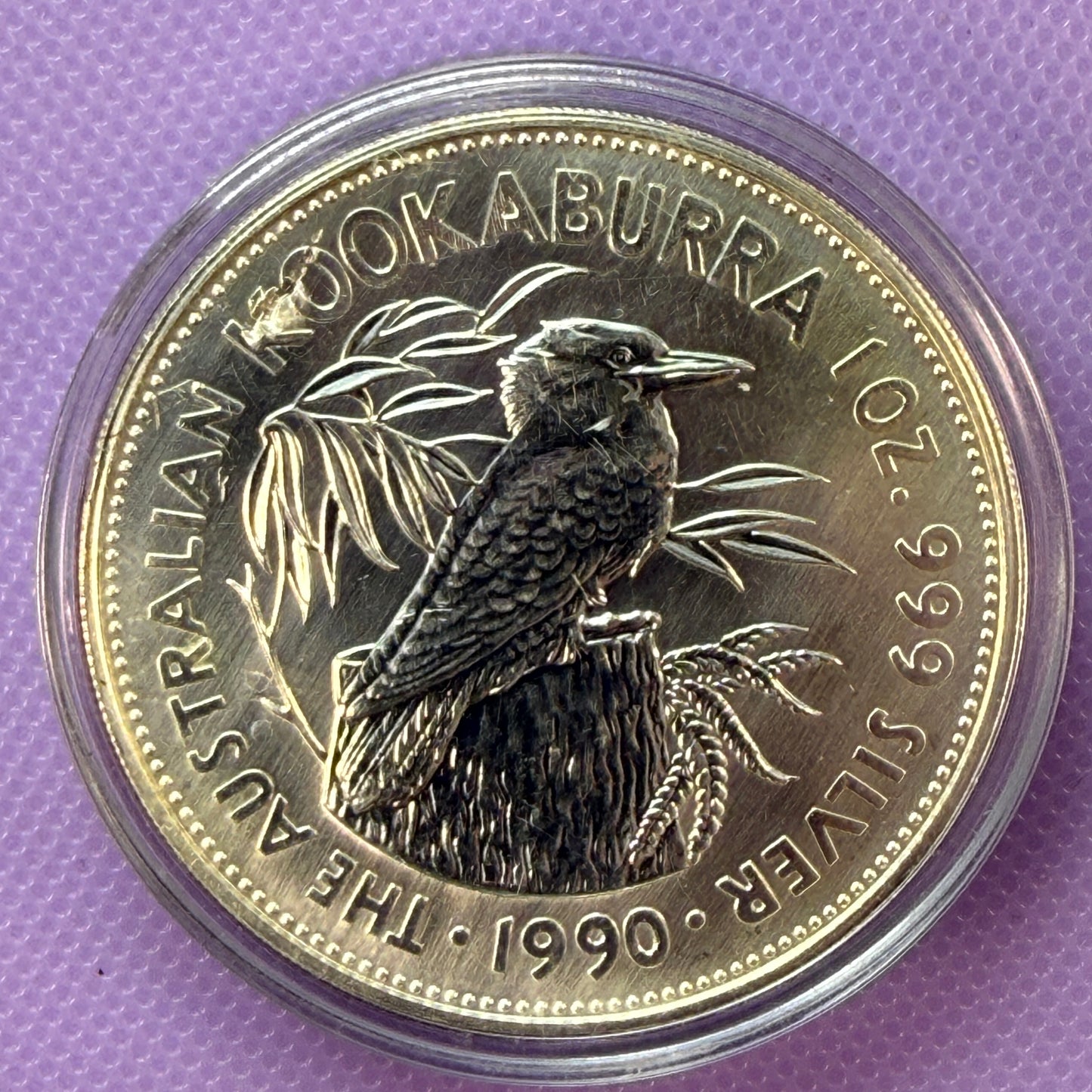 1990 Australia Kookaburra 1 oz Silver Coin .999 Fine BU