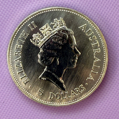 1990 Australia Kookaburra 1 oz Silver Coin .999 Fine BU