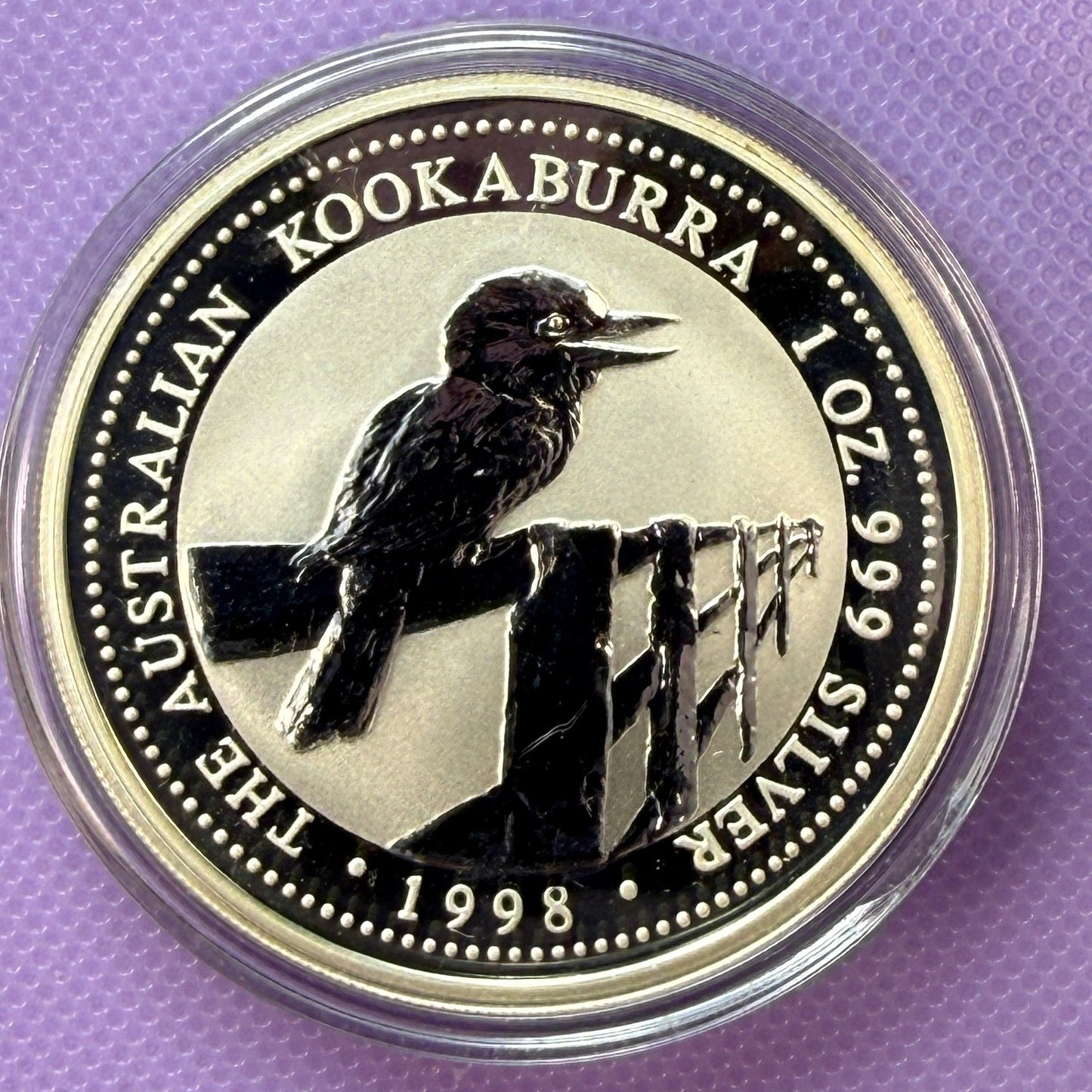 1998 Australia Kookaburra 1 oz Silver Coin Perth Mint .999 Fine Silver BU