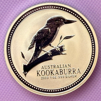 2003 Australia Kookaburra 1 oz Silver Coin .999 Fine Silver Coin