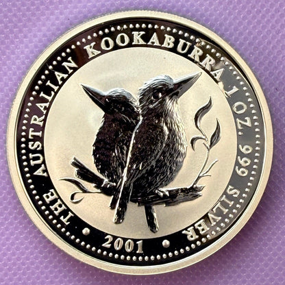 2001 Australia Kookaburra 1 oz Silver Coin .999 Fine Silver Coin