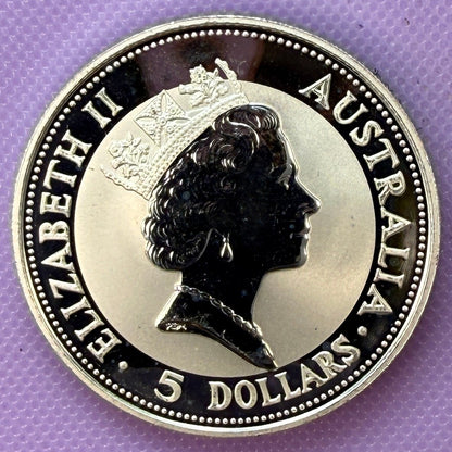 1991 Australia Kookaburra 1 oz Silver Coin .999 Fine BU