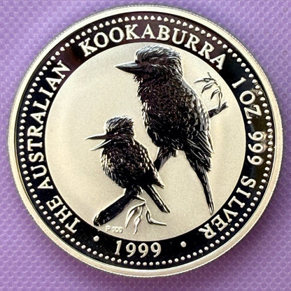 1999 Australia Kookaburra 1 oz Silver Coin .999 Fine BU