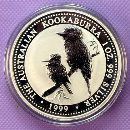 1999 Australia Kookaburra 1 oz Silver Coin .999 Fine BU