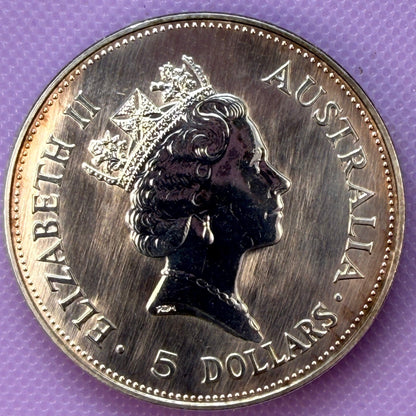 1990 Australia Kookaburra 1 oz Silver Coin .999 Fine BU