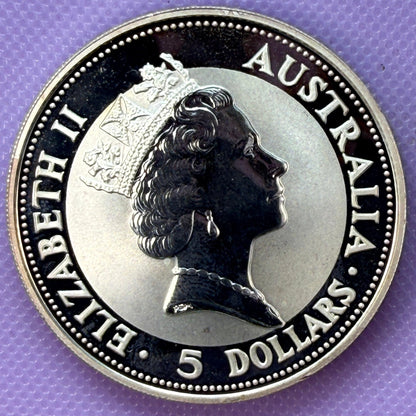 1991 Australia Kookaburra 1 oz Silver Coin .999 Fine Silver Coin