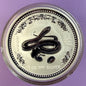 2001 Australia Lunar Series I Year of the Snake 1 oz Silver Coin