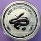 2001 Australia Lunar Series I Year of the Snake 1 oz Silver Coin