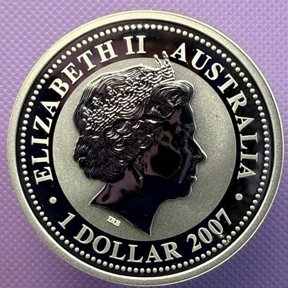 2007 2008 Australia Lunar Year of the Mouse 1 oz Silver Coin