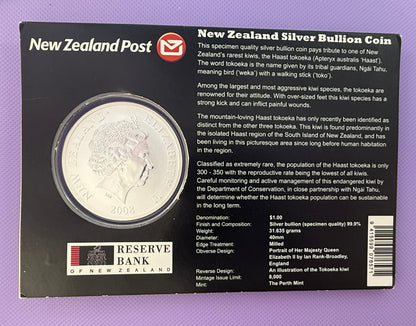 2008 New Zealand Kiwi Treasures Kowhai Coin in Original Display Card